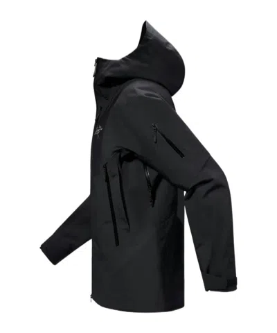 Arc'teryx Beta Hooded Windbreakers Jacket In Black