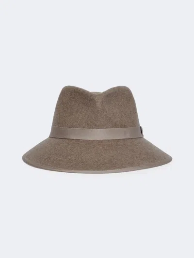 Max Mara Wool Felt Hat In Brown