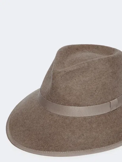 Max Mara Wool Felt Hat In Brown