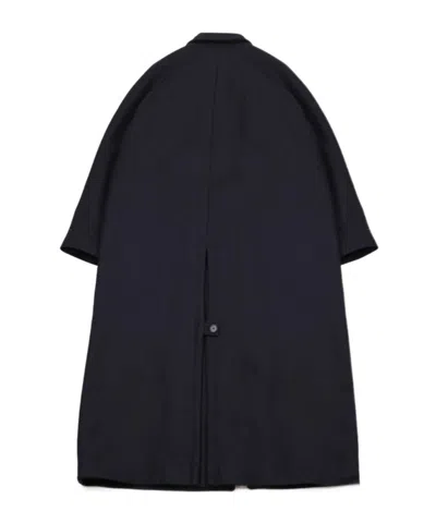 A.p.c. Button Maxi Coat In Blue