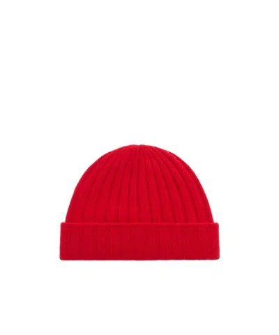 Totême Ribbed Cashmere Beanie In Red