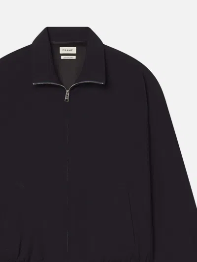 Frame Zip-up Wool Jacket In Blue