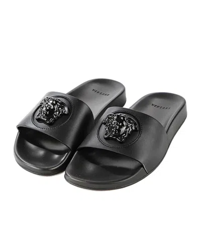 Versace Flat Sandals In Multi