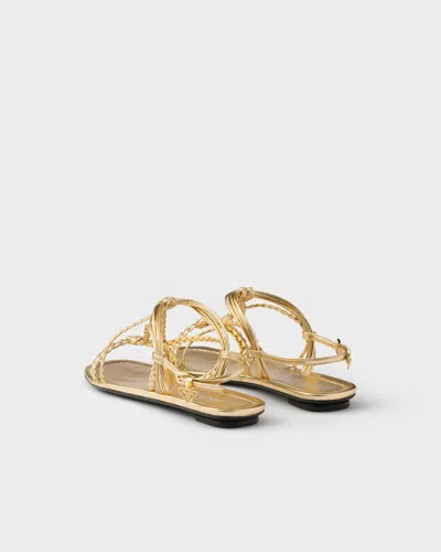 Prada Sandals In Gold