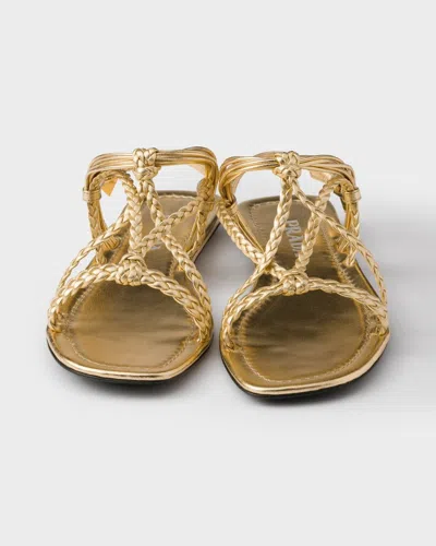 Prada Sandals In Gold