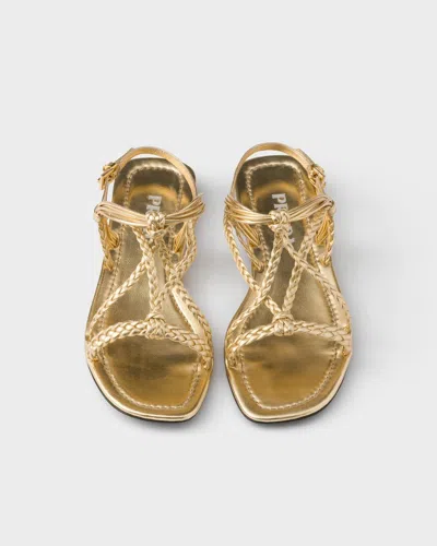 Prada Sandals In Gold
