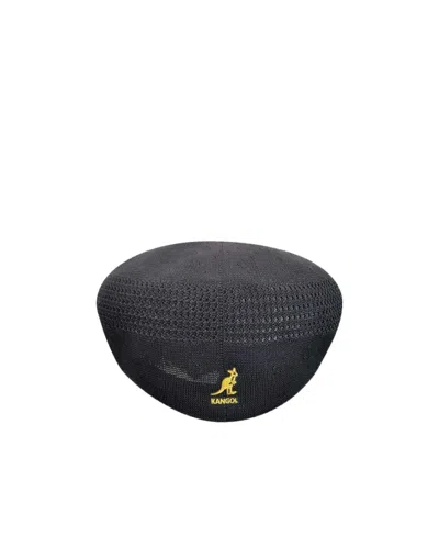 Kangol Logo Flat-topped Hat In Black