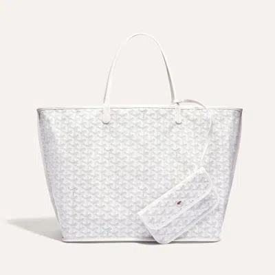 Goyard Patterned Handbag In White