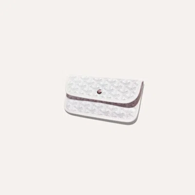 Goyard Patterned Handbag In White