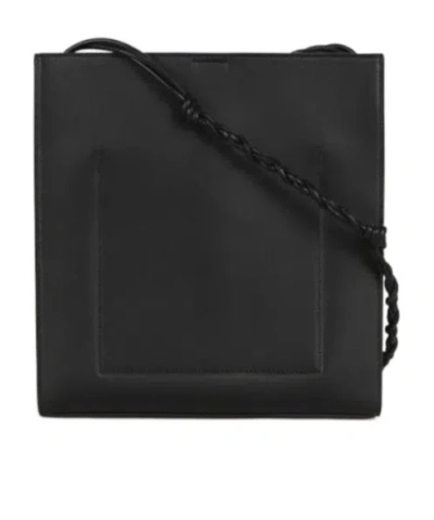 Jil Sander Square Shoulder Bag In Black