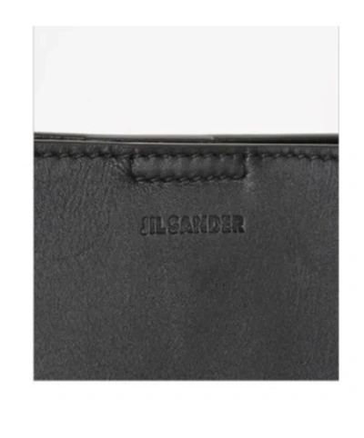 Jil Sander Square Shoulder Bag In Black
