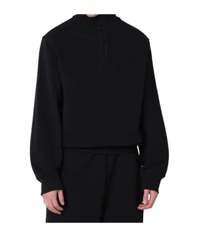 Entire Studios Buttoned Sweatshirt In Black
