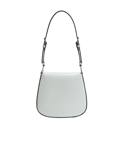 Prada Leather Shoulder Bag In White