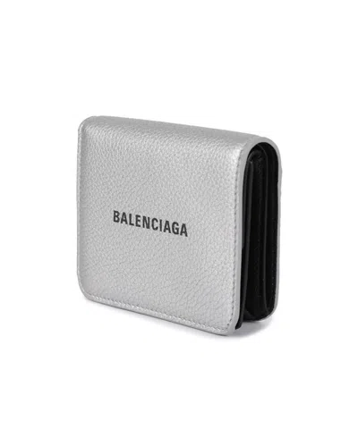 Balenciaga Logo-print Press-stud Wallet In White