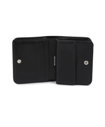 Balenciaga Logo-print Press-stud Wallet In White