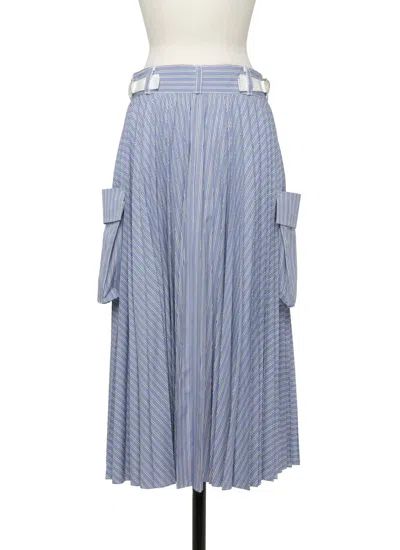 Sacai Belt Loop Skirt In Blue