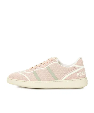 Ferragamo Dedalo Technical Fabric Logo Sneakers In Multi