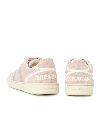 Ferragamo Dedalo Technical Fabric Logo Sneakers In Multi