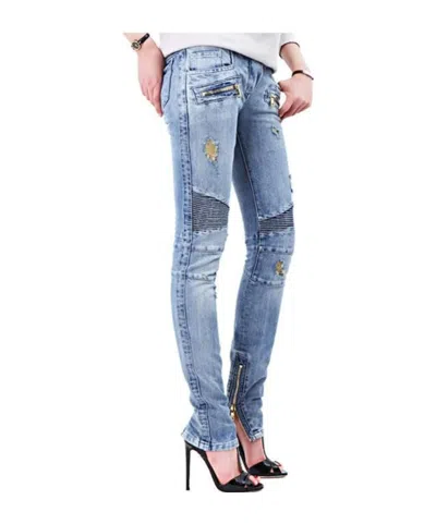 Balmain Belt Loop Jeans In Blue