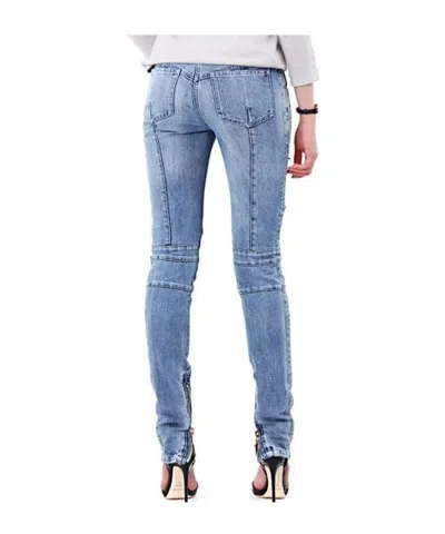Balmain Belt Loop Jeans In Blue