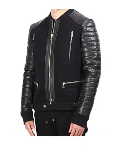 Balmain Long Sleeve Jacket In Black