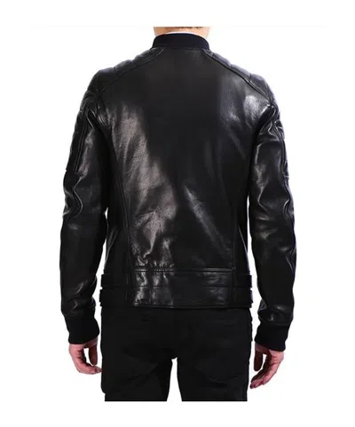Balmain Leather Jacket In Black