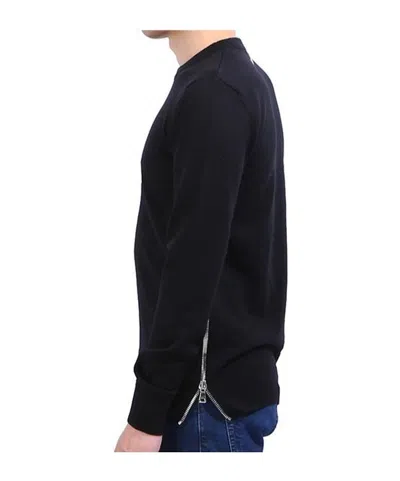 Balmain Long Sleeve Sweater In Blue