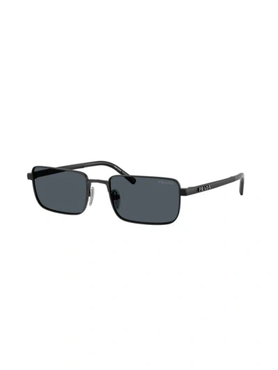 Prada Rectangular Frame Sunglasses With Dark Lenses In Gray