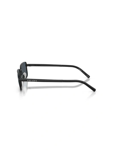 Prada Rectangular Frame Sunglasses With Dark Lenses In Gray