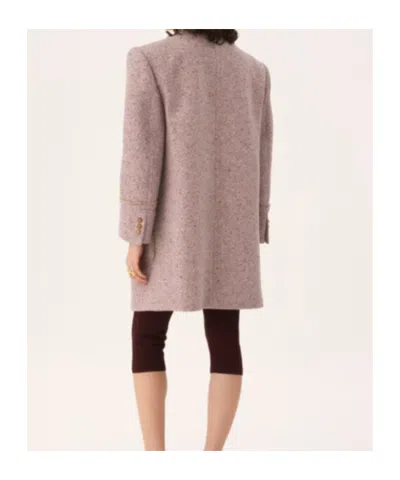 Chloé Button Patch Pocket Coat In Pink