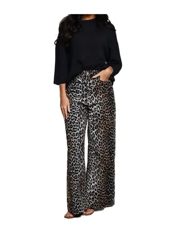 Ganni Izey Wide Leg Jeans In Multi