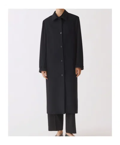 Fabiana Filippi Polyester Viscose Elastane Coat In Black