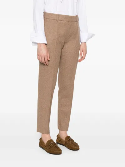 Ermanno Scervino Wool Polyamide Elastane Pants In Brown