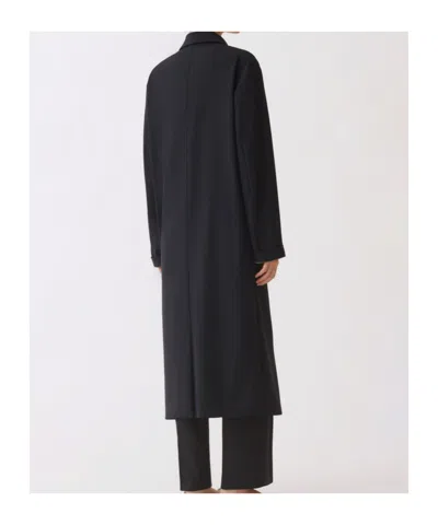 Fabiana Filippi Polyester Viscose Elastane Coat In Black