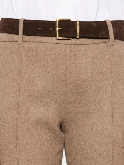Ermanno Scervino Wool Polyamide Elastane Pants In Brown