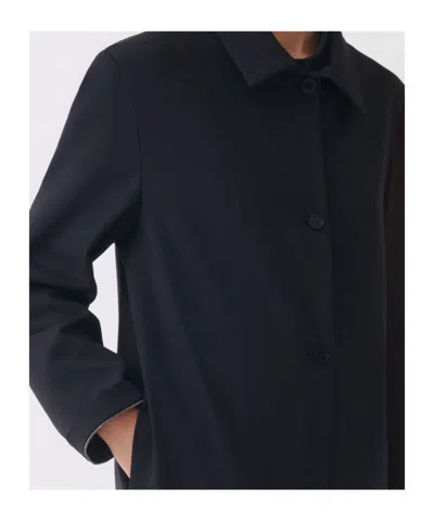 Fabiana Filippi Polyester Viscose Elastane Coat In Black
