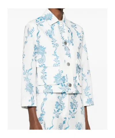 Etro Floral-embroidered Patch-pockets Jacket In Multi