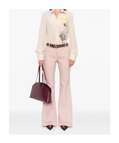 Ermanno Scervino Flared Wool Trousers In Multi