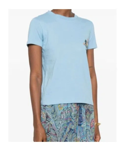 Etro Cotton Polyester T-shirt In Blue