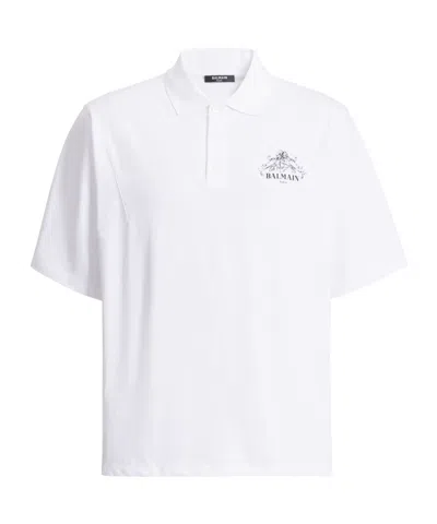 Balmain Vine Polo In White