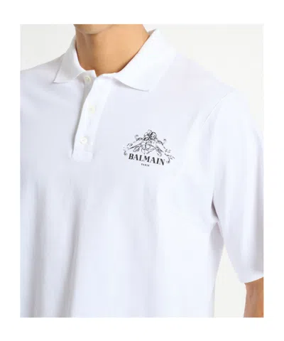 Balmain Vine Polo In White