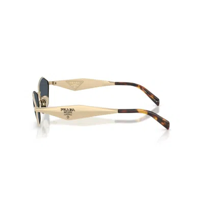 Prada Geometric-frame Sunglasses In Gold
