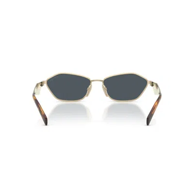 Prada Geometric-frame Sunglasses In Gold
