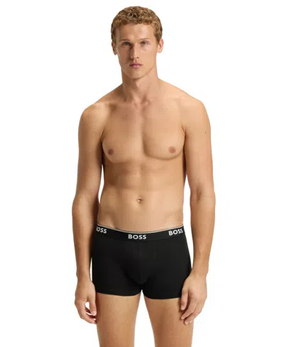 Hugo Boss Patterned Logo Boxers Pack Of Three In Multi