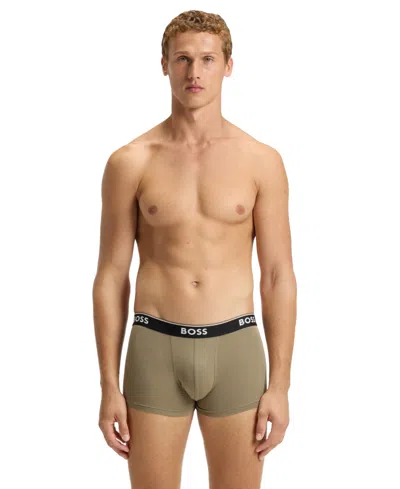 Hugo Boss Patterned Logo Boxers Pack Of Three In Multi