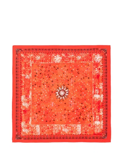 Zadig & Voltaire Womens Passion Blondie Bandana-print Silk Scarf In Red