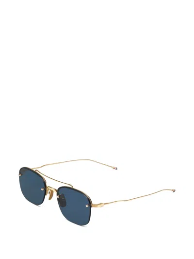 Thom Browne Semi-rimless Pilot Sunglasses In Multi