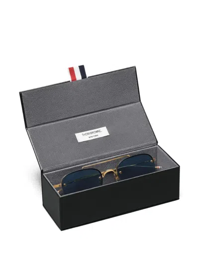 Thom Browne Semi-rimless Pilot Sunglasses In Multi