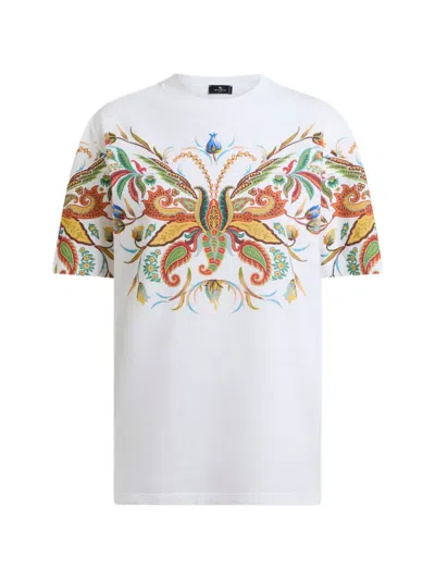 Etro Printed Cotton Jersey T-shirt In White