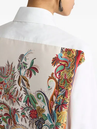 Etro Printed Back Panel Shirt In White